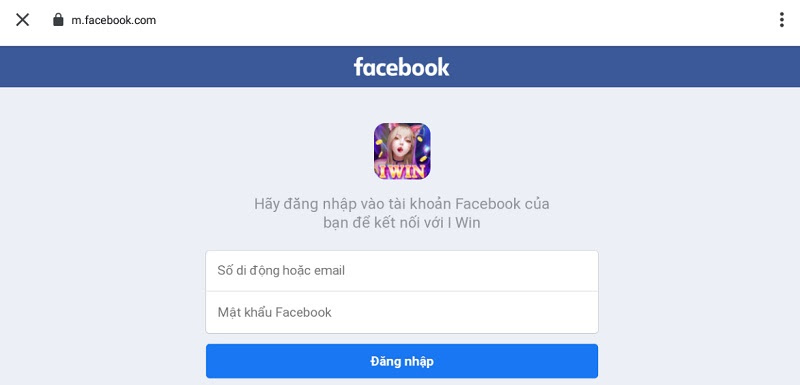 dang ky tai khoan iwin bang facebook